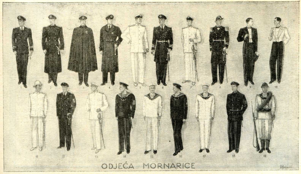Uniforme, činovi i oznake u Kraljevskoj jugoslovenskoj mornarici - Page